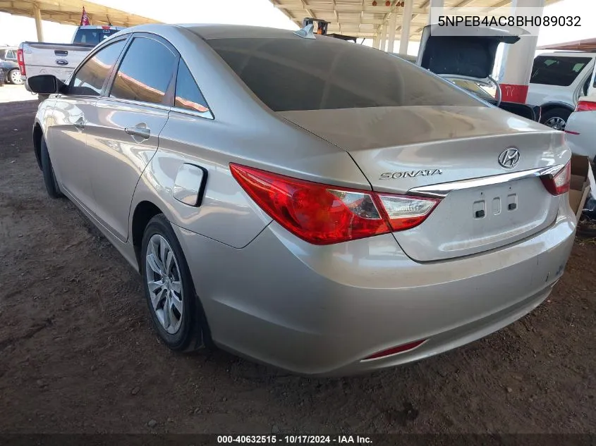 5NPEB4AC8BH089032 2011 Hyundai Sonata Gls