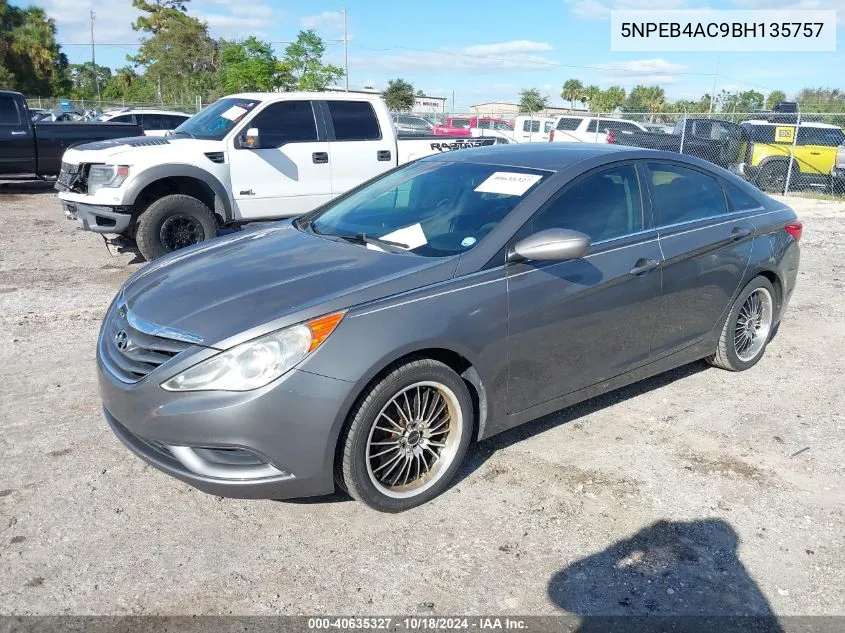 2011 Hyundai Sonata Gls VIN: 5NPEB4AC9BH135757 Lot: 40635327