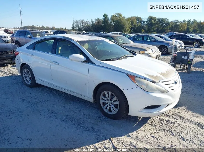 2011 Hyundai Sonata Gls VIN: 5NPEB4ACXBH201457 Lot: 40635494