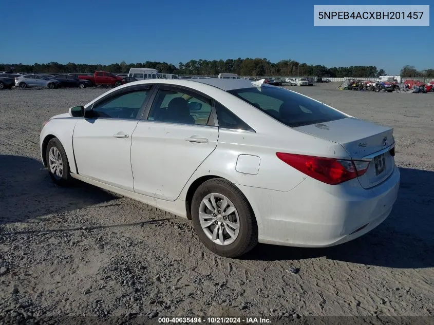 2011 Hyundai Sonata Gls VIN: 5NPEB4ACXBH201457 Lot: 40635494