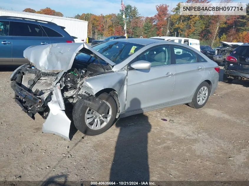 5NPEB4AC8BH097714 2011 Hyundai Sonata Gls