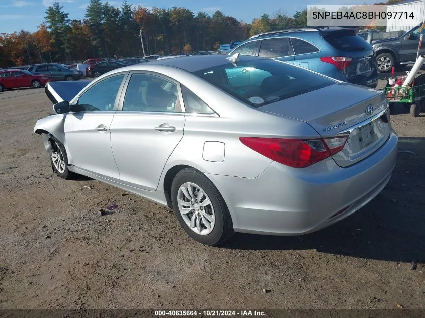 5NPEB4AC8BH097714 2011 Hyundai Sonata Gls