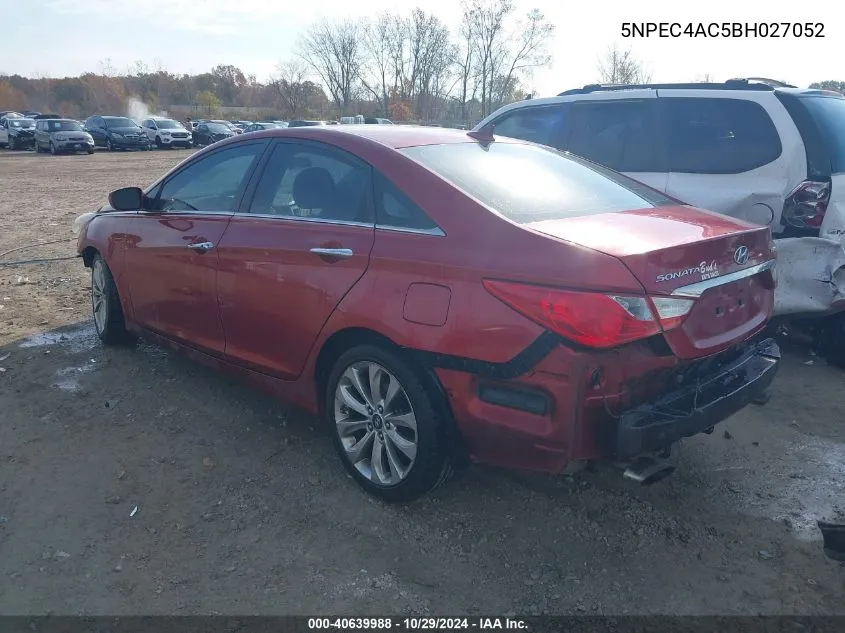 2011 Hyundai Sonata Se VIN: 5NPEC4AC5BH027052 Lot: 40639988