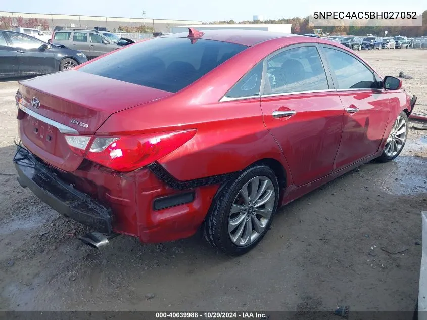 2011 Hyundai Sonata Se VIN: 5NPEC4AC5BH027052 Lot: 40639988