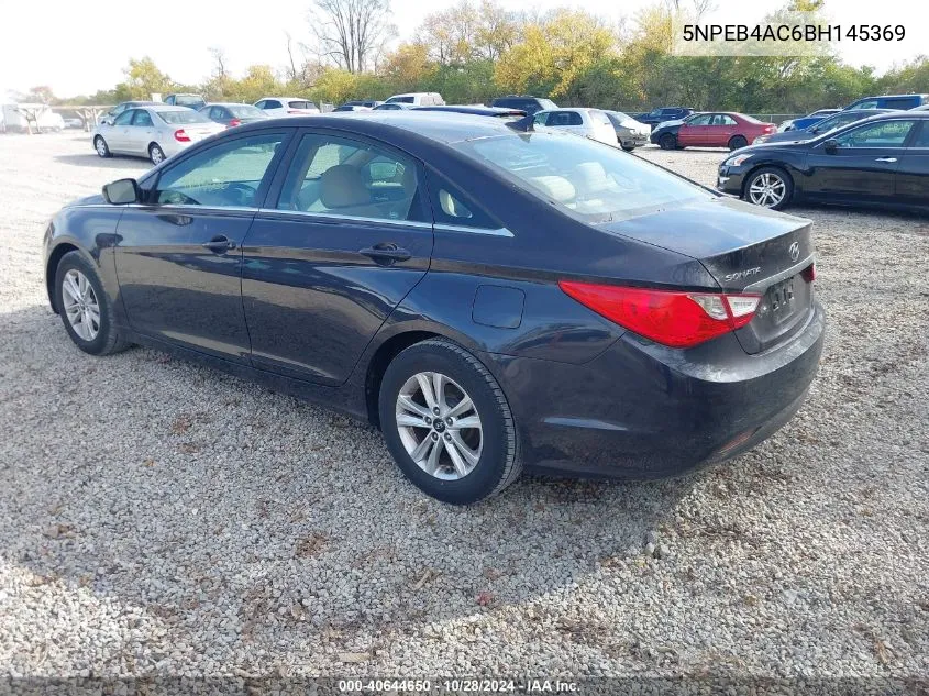 2011 Hyundai Sonata Gls VIN: 5NPEB4AC6BH145369 Lot: 40644650