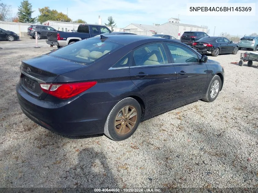 2011 Hyundai Sonata Gls VIN: 5NPEB4AC6BH145369 Lot: 40644650