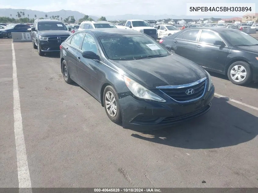 5NPEB4AC5BH303894 2011 Hyundai Sonata Gls