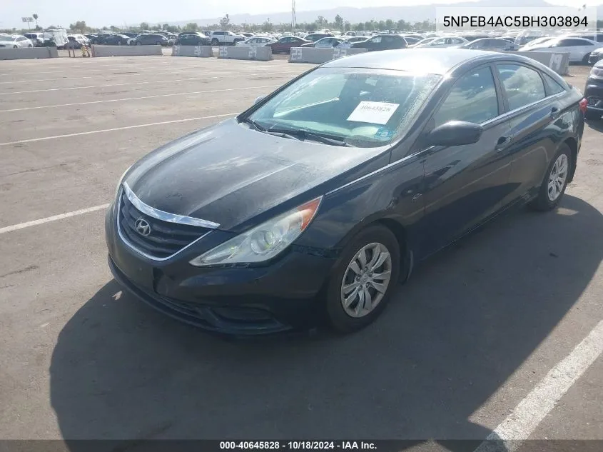 2011 Hyundai Sonata Gls VIN: 5NPEB4AC5BH303894 Lot: 40645828