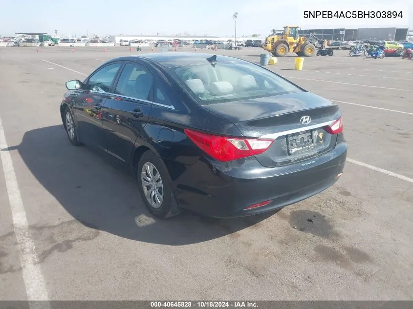 5NPEB4AC5BH303894 2011 Hyundai Sonata Gls