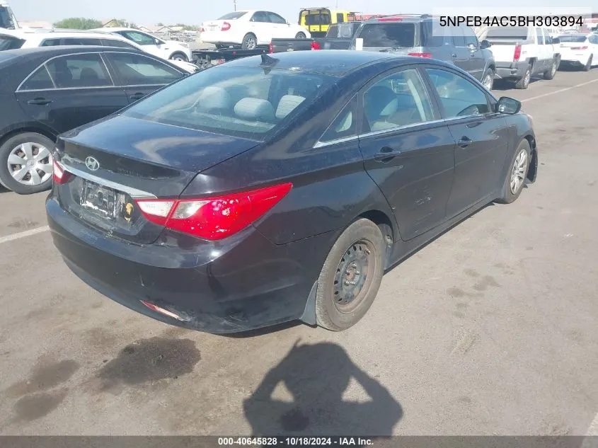 2011 Hyundai Sonata Gls VIN: 5NPEB4AC5BH303894 Lot: 40645828