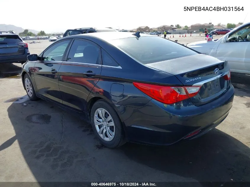 5NPEB4AC4BH031564 2011 Hyundai Sonata Gls