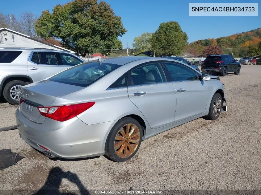 5NPEC4AC4BH034753 2011 Hyundai Sonata Se