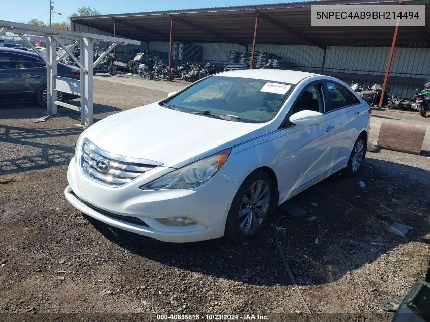 2011 Hyundai Sonata Se 2.0T VIN: 5NPEC4AB9BH214494 Lot: 40655815