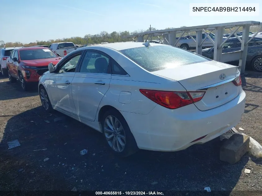 5NPEC4AB9BH214494 2011 Hyundai Sonata Se 2.0T