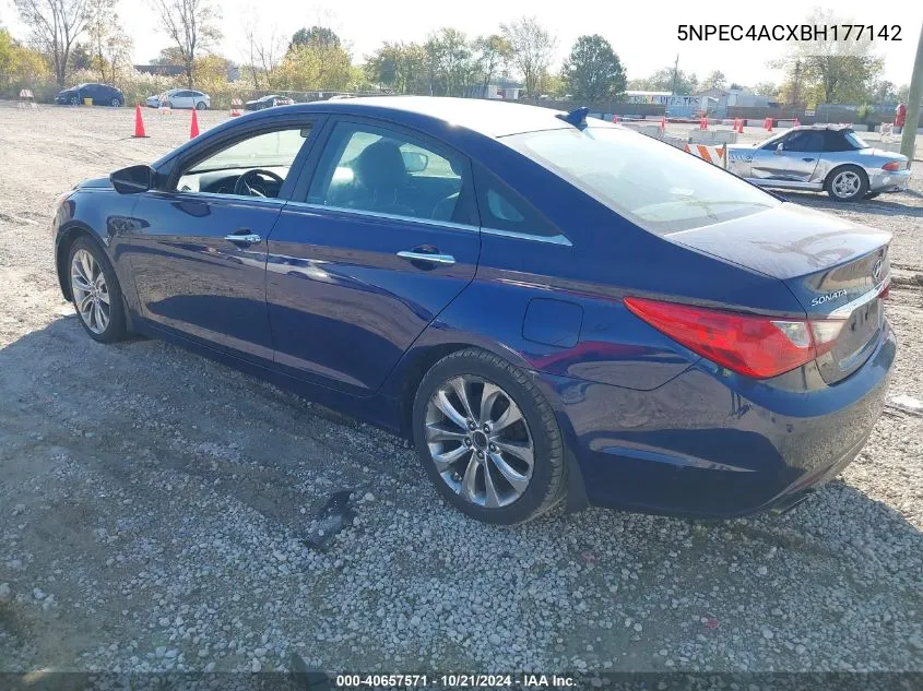 2011 Hyundai Sonata Se VIN: 5NPEC4ACXBH177142 Lot: 40657571