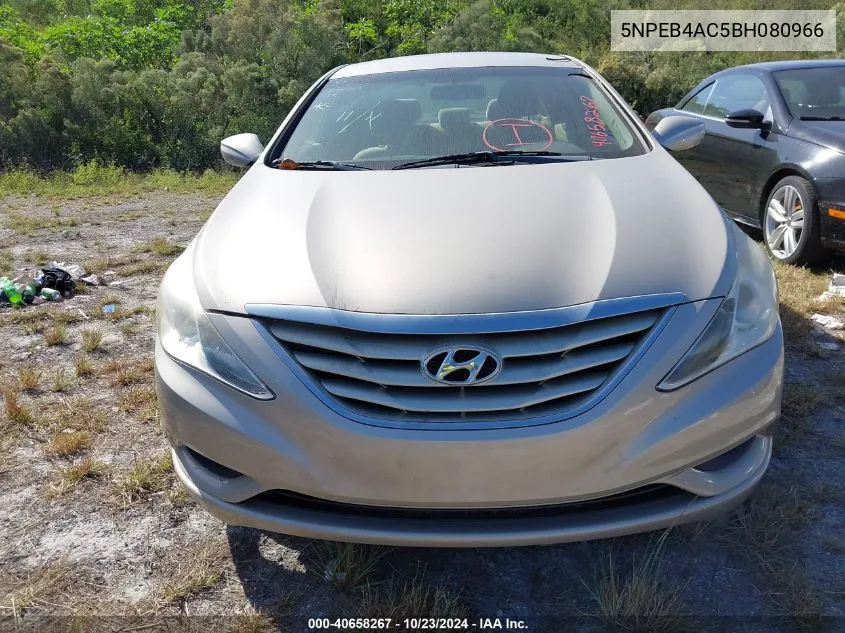 2011 Hyundai Sonata Gls VIN: 5NPEB4AC5BH080966 Lot: 40658267