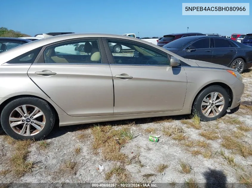 2011 Hyundai Sonata Gls VIN: 5NPEB4AC5BH080966 Lot: 40658267