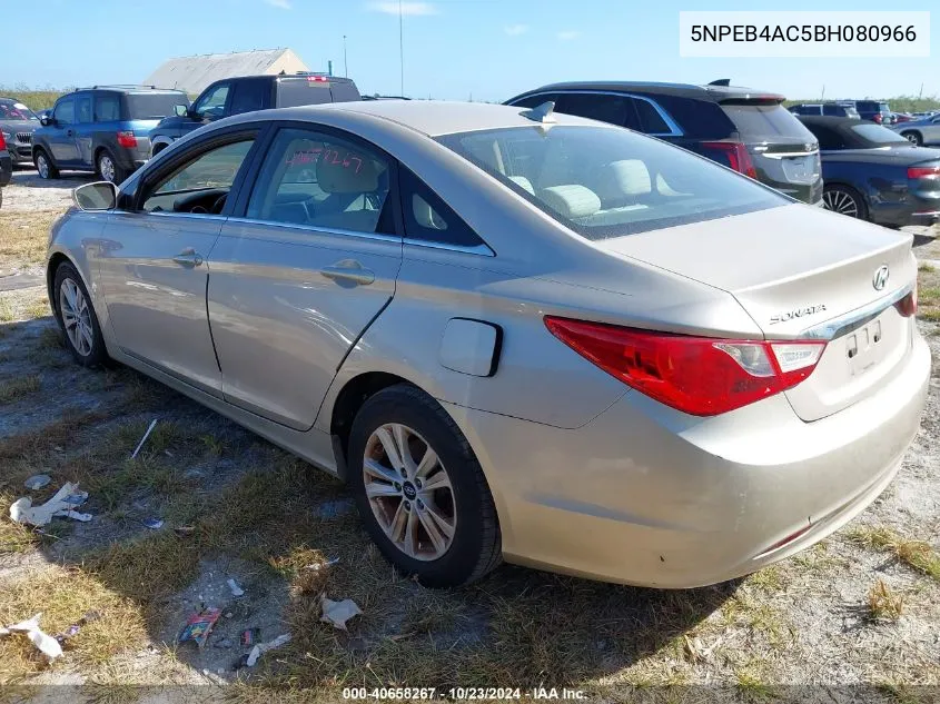 2011 Hyundai Sonata Gls VIN: 5NPEB4AC5BH080966 Lot: 40658267