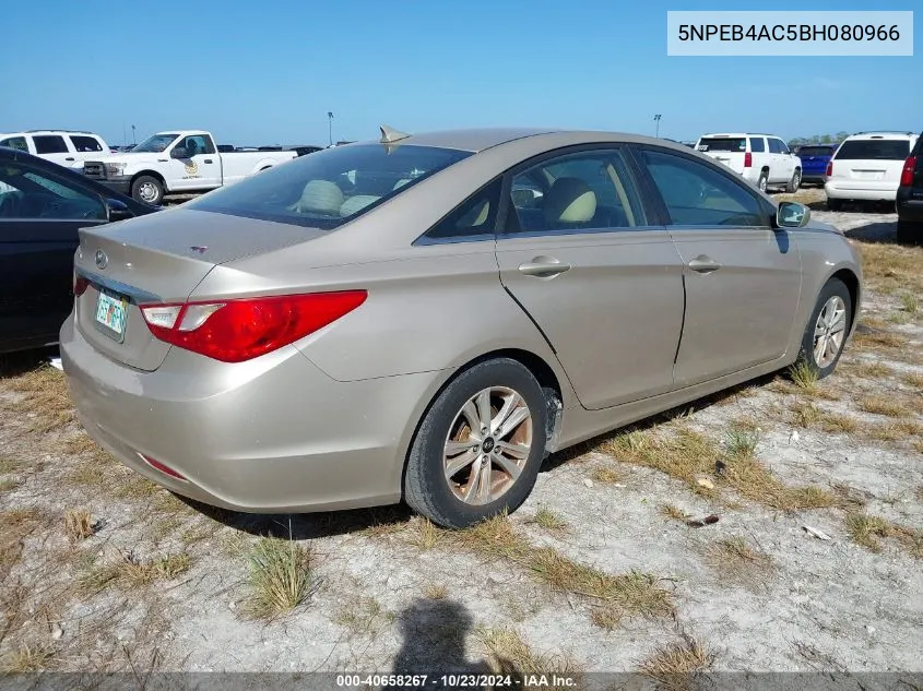 5NPEB4AC5BH080966 2011 Hyundai Sonata Gls