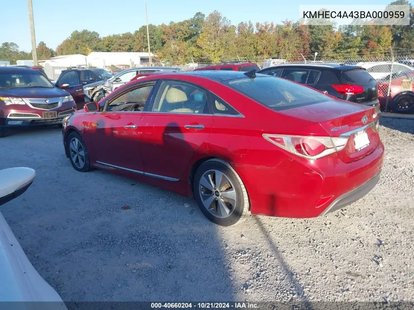 KMHEC4A43BA000959 2011 Hyundai Sonata Hybrid Hybrid