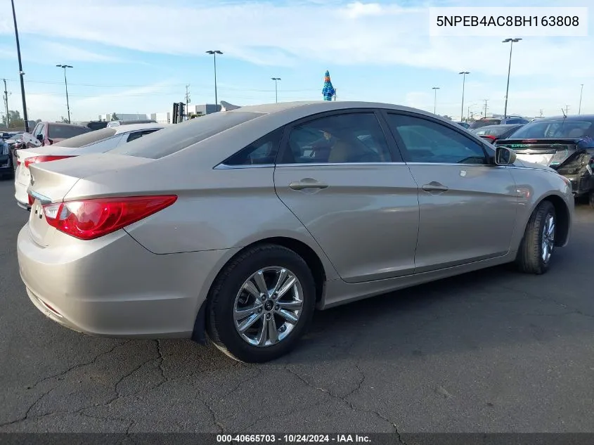 2011 Hyundai Sonata Gls VIN: 5NPEB4AC8BH163808 Lot: 40665703