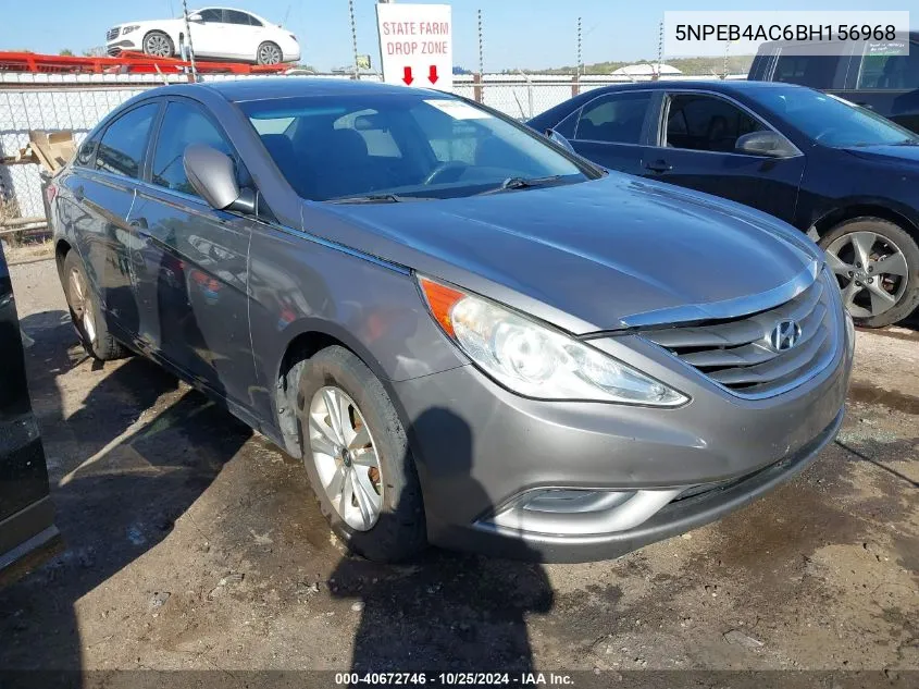 2011 Hyundai Sonata Gls VIN: 5NPEB4AC6BH156968 Lot: 40672746