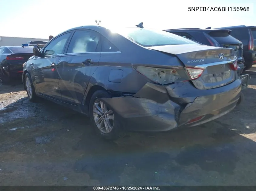 2011 Hyundai Sonata Gls VIN: 5NPEB4AC6BH156968 Lot: 40672746