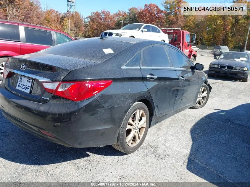 2011 Hyundai Sonata Limited VIN: 5NPEC4AC8BH150571 Lot: 40677797