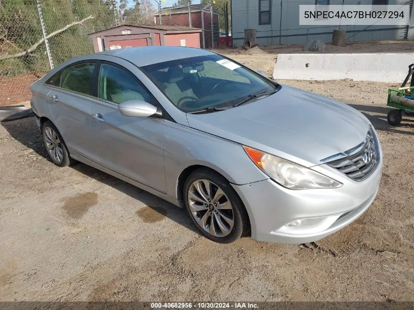 2011 Hyundai Sonata Se VIN: 5NPEC4AC7BH027294 Lot: 40682956