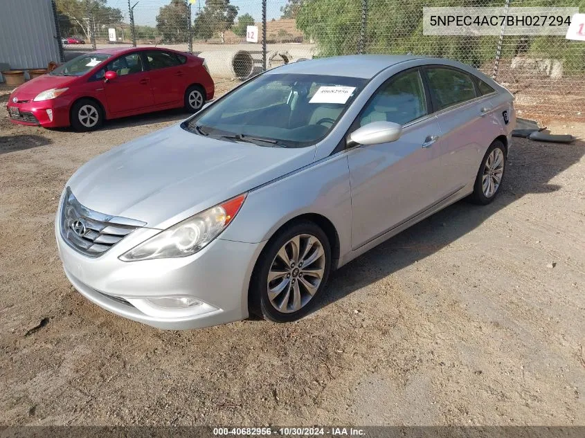 2011 Hyundai Sonata Se VIN: 5NPEC4AC7BH027294 Lot: 40682956