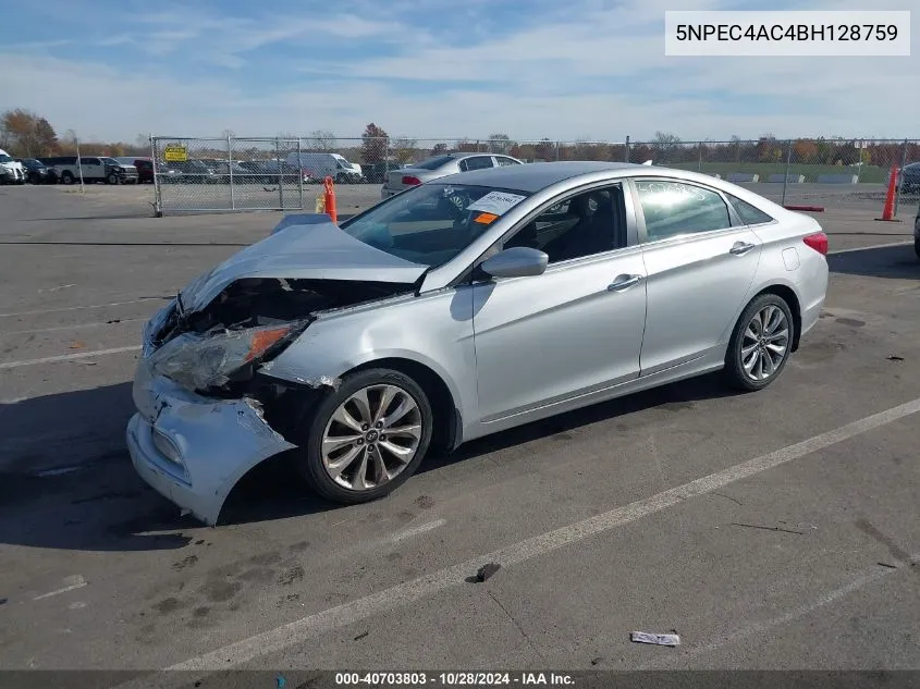 2011 Hyundai Sonata Se VIN: 5NPEC4AC4BH128759 Lot: 40703803