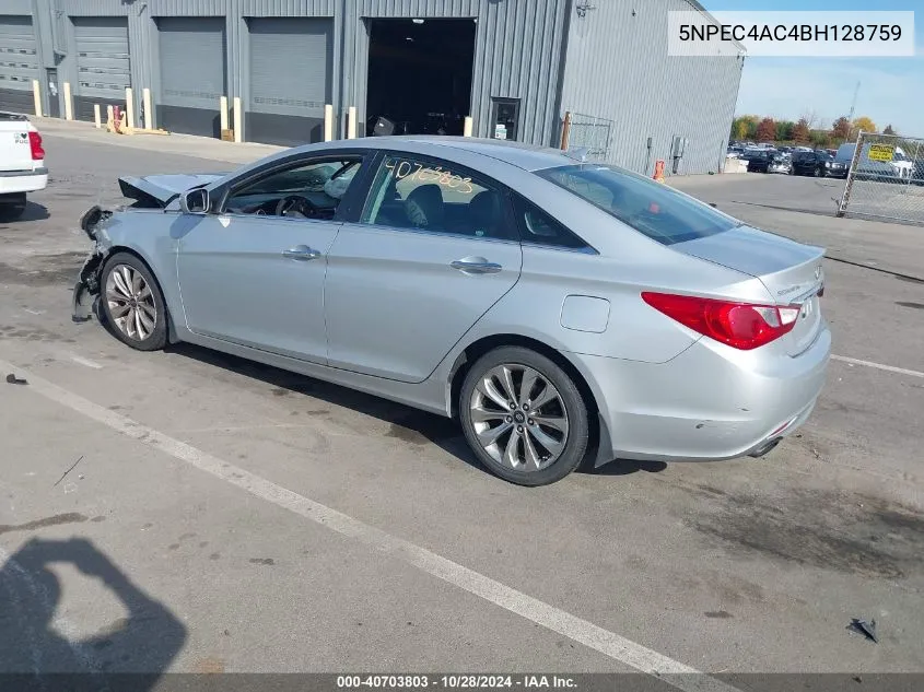 2011 Hyundai Sonata Se VIN: 5NPEC4AC4BH128759 Lot: 40703803