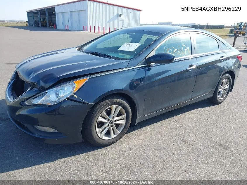 2011 Hyundai Sonata Gls VIN: 5NPEB4ACXBH296229 Lot: 40706178