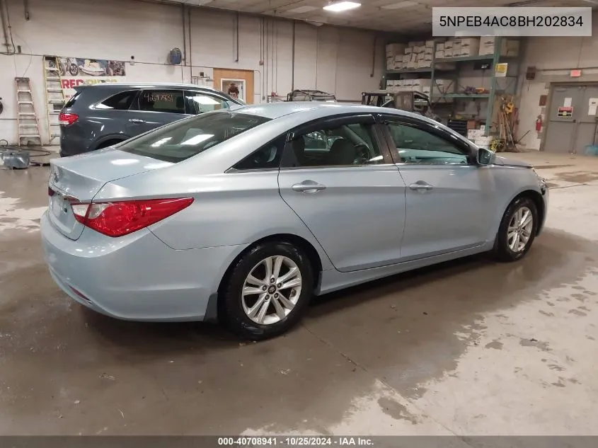 2011 Hyundai Sonata Gls VIN: 5NPEB4AC8BH202834 Lot: 40708941