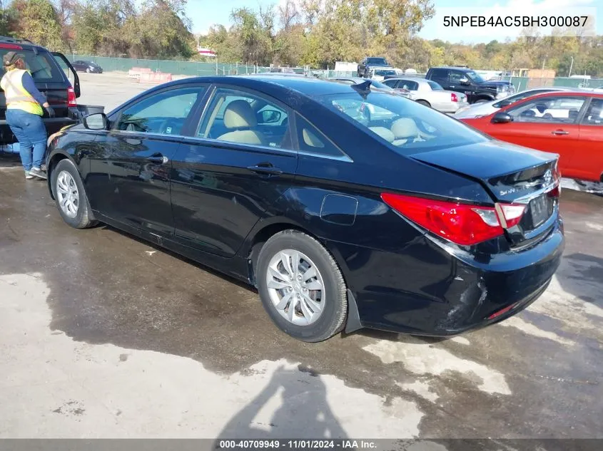 2011 Hyundai Sonata Gls VIN: 5NPEB4AC5BH300087 Lot: 40709949