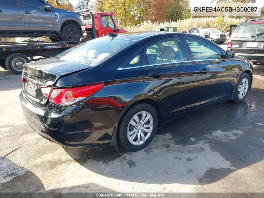 2011 Hyundai Sonata Gls VIN: 5NPEB4AC5BH300087 Lot: 40709949