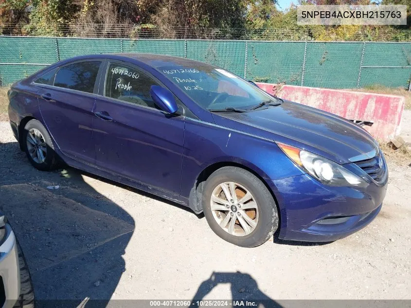 2011 Hyundai Sonata Gls VIN: 5NPEB4ACXBH215763 Lot: 40712060