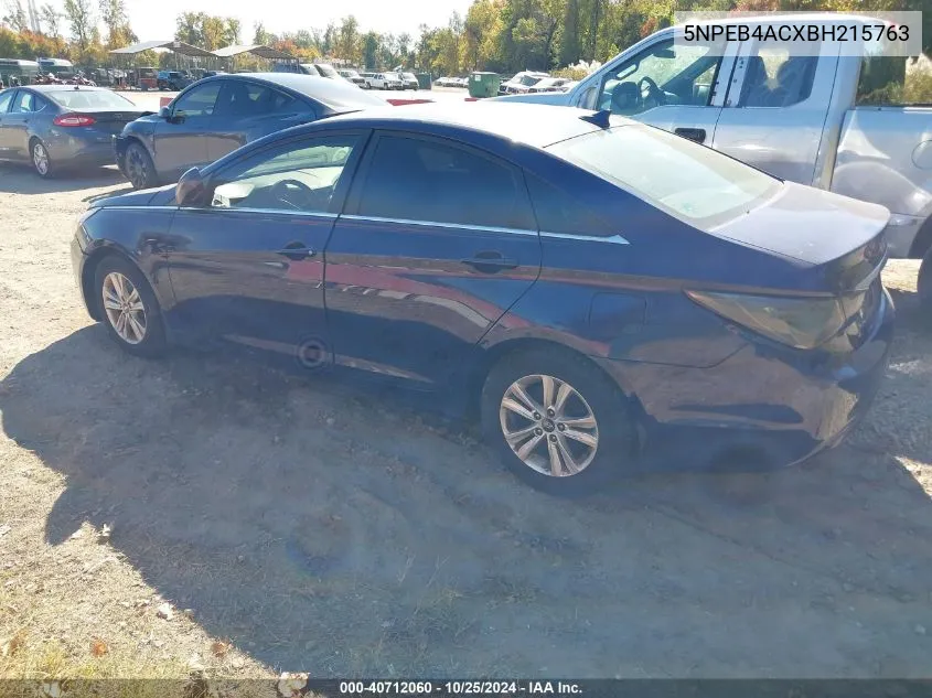 2011 Hyundai Sonata Gls VIN: 5NPEB4ACXBH215763 Lot: 40712060