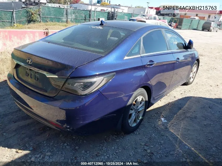 2011 Hyundai Sonata Gls VIN: 5NPEB4ACXBH215763 Lot: 40712060