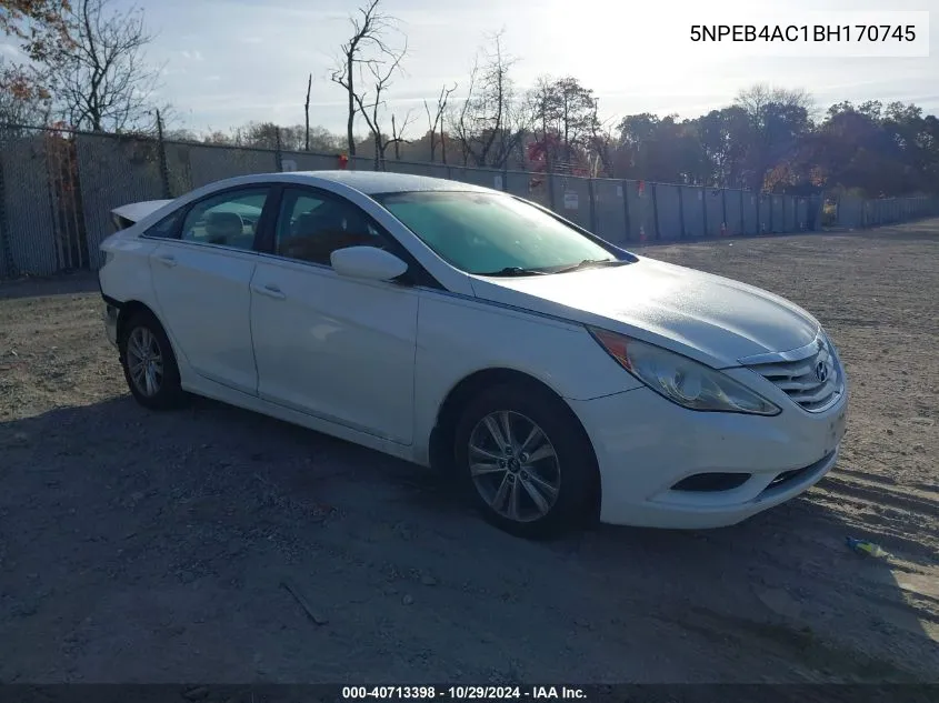 2011 Hyundai Sonata Gls VIN: 5NPEB4AC1BH170745 Lot: 40713398