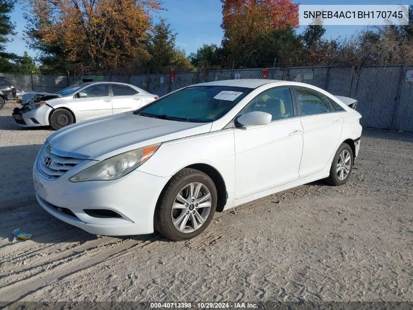 2011 Hyundai Sonata Gls VIN: 5NPEB4AC1BH170745 Lot: 40713398