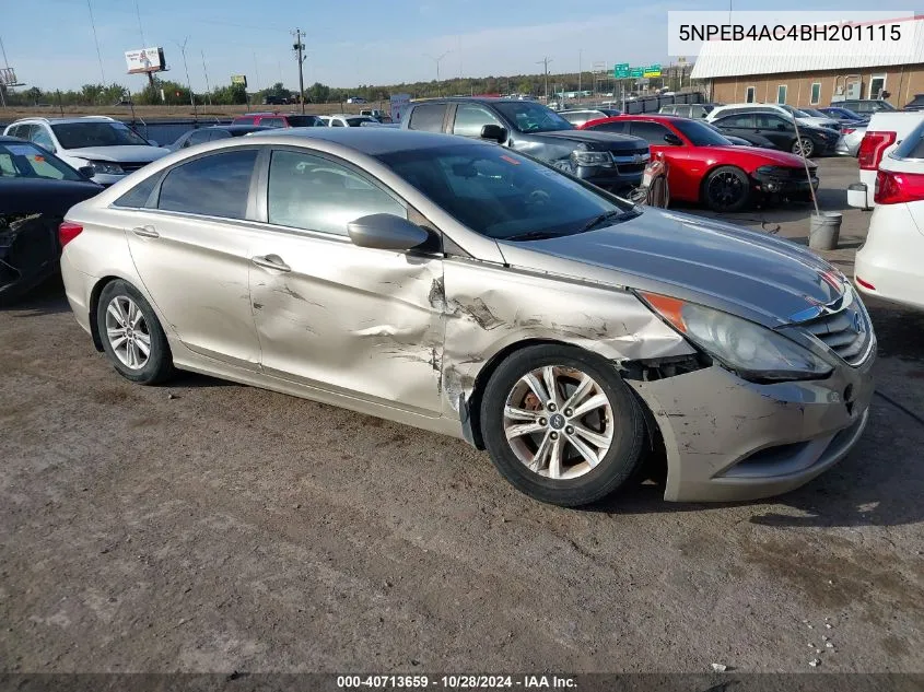 2011 Hyundai Sonata Gls VIN: 5NPEB4AC4BH201115 Lot: 40713659