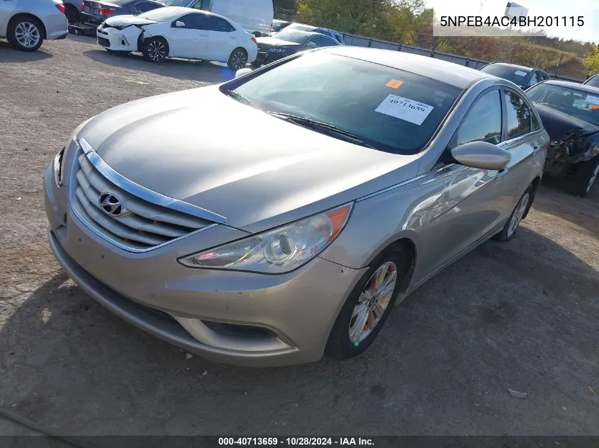 2011 Hyundai Sonata Gls VIN: 5NPEB4AC4BH201115 Lot: 40713659