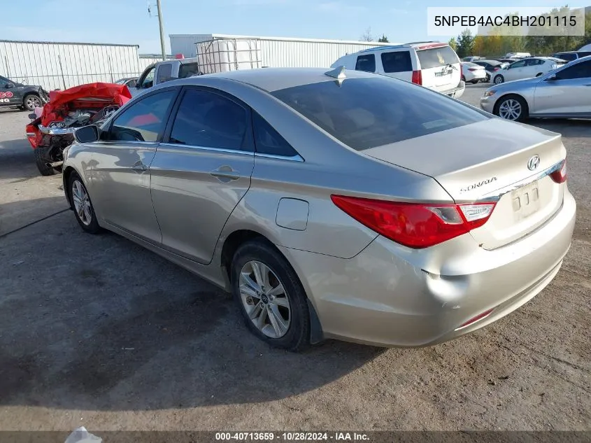 2011 Hyundai Sonata Gls VIN: 5NPEB4AC4BH201115 Lot: 40713659