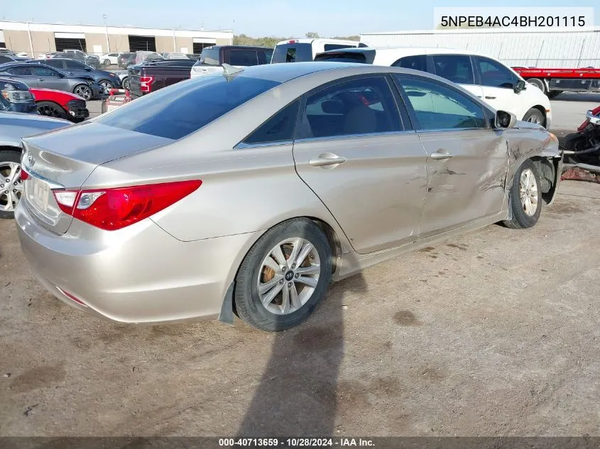 2011 Hyundai Sonata Gls VIN: 5NPEB4AC4BH201115 Lot: 40713659