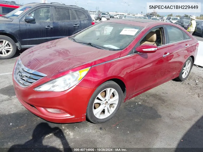 2011 Hyundai Sonata Limited VIN: 5NPEC4AC1BH229449 Lot: 40714800