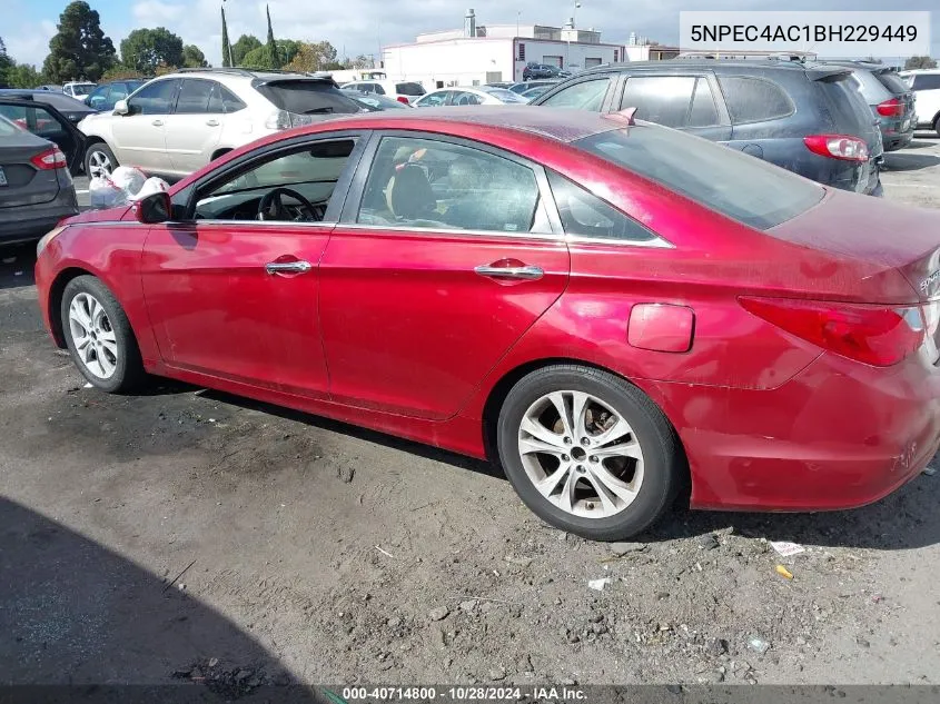 2011 Hyundai Sonata Limited VIN: 5NPEC4AC1BH229449 Lot: 40714800