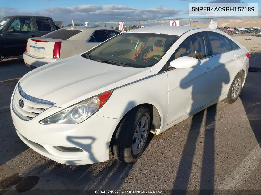 2011 Hyundai Sonata Gls VIN: 5NPEB4AC9BH157189 Lot: 40715277