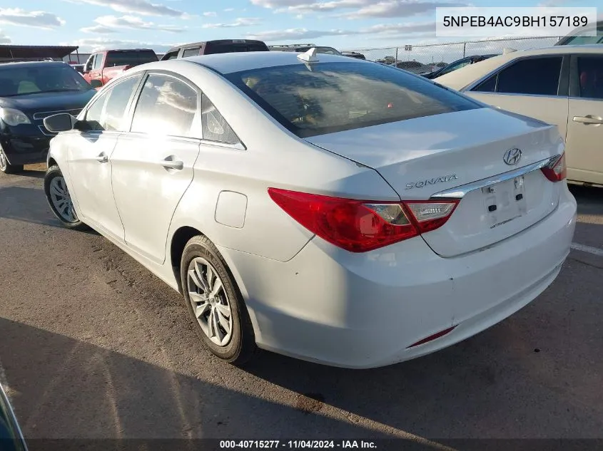 2011 Hyundai Sonata Gls VIN: 5NPEB4AC9BH157189 Lot: 40715277