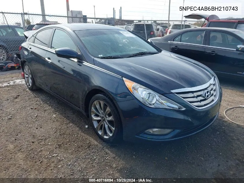 2011 Hyundai Sonata Se 2.0T VIN: 5NPEC4AB6BH210743 Lot: 40716894